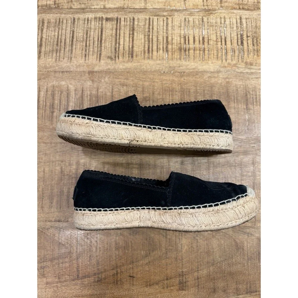 UGG Heidi Perforated Suede Espadrille‎ Loafer Women’s Size 9.5 Black